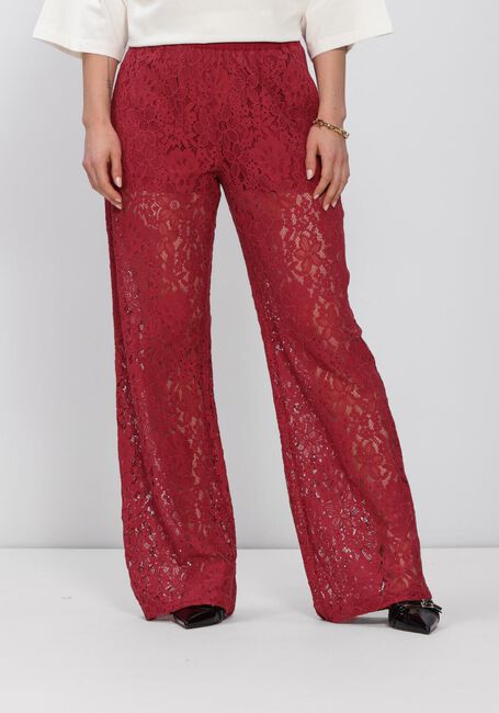 Rode CATWALK JUNKIE Broeken PULL ON LACE TROUSERS - large