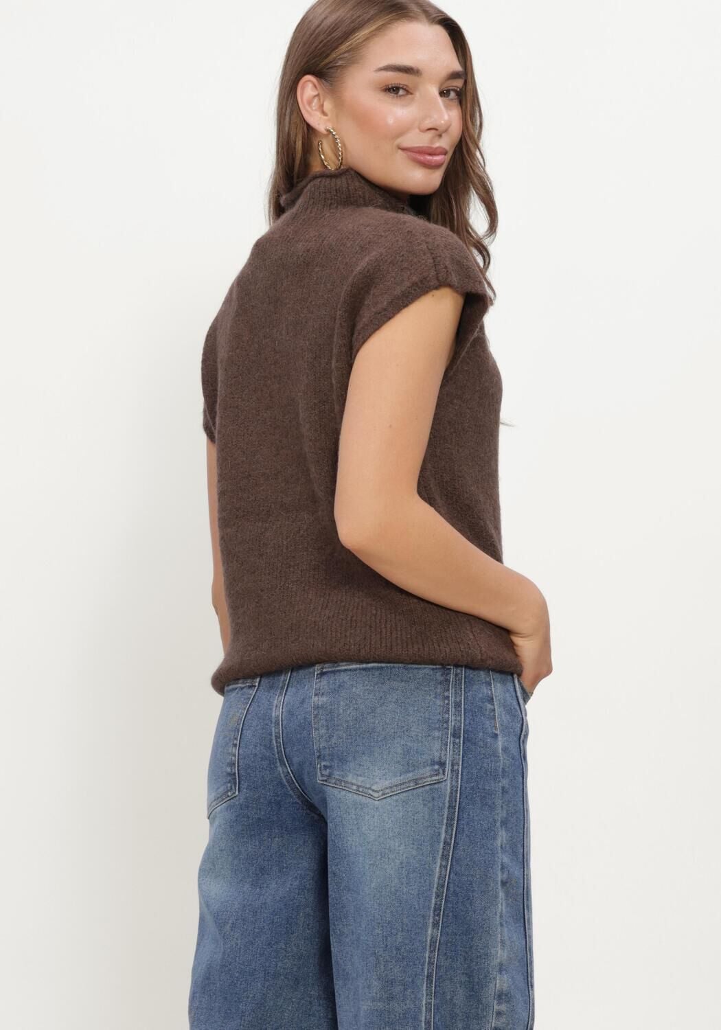 Bruine NEO NOIR Spencer JONA KNIT TOP - large