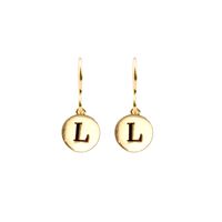 Gouden ATLITW STUDIO Oorbellen CHARACTER EARRINGS LETTER GOLD - medium