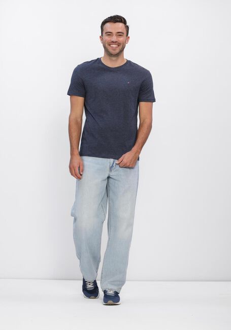 Donkerblauwe TOMMY JEANS T-shirt TJM XSLIM JASPE HTR TEE EXT - large