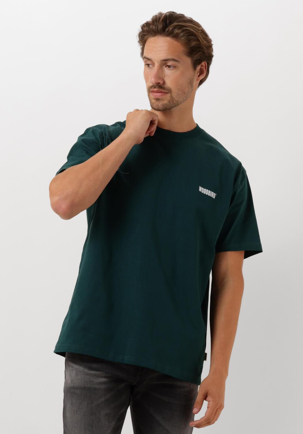 WOODBIRD Heren Polo's & T-shirts Wbbaine 8410 Tee Groen