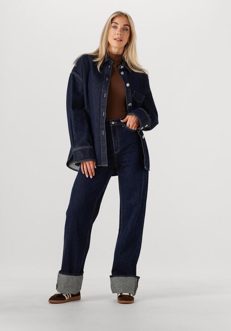 Donkerblauwe EDITED Blouses HALEY DENIM SHIRT - large