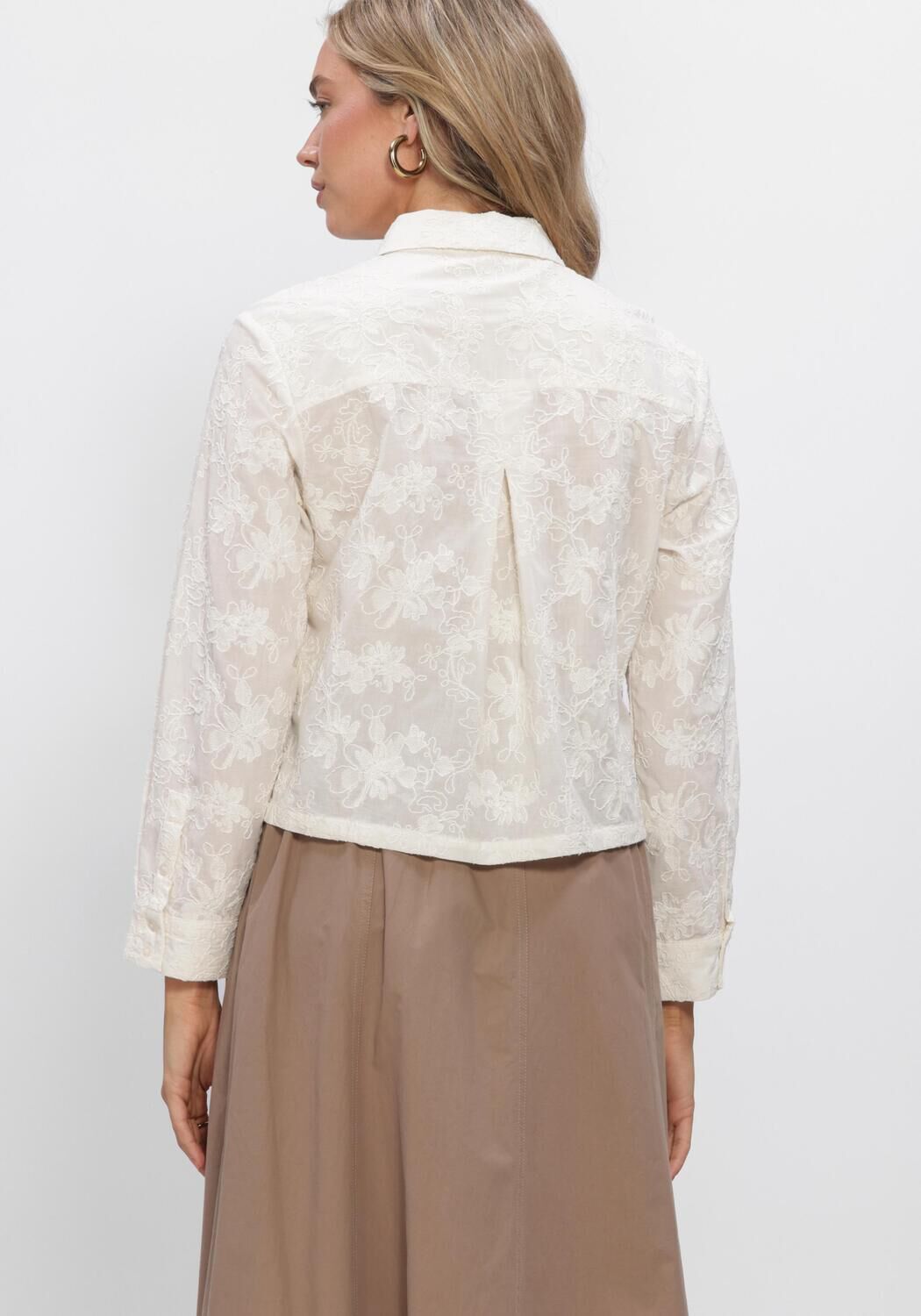 Witte MSCH COPENHAGEN Blouses MSCHSYLVIA SHIRT EMB - large