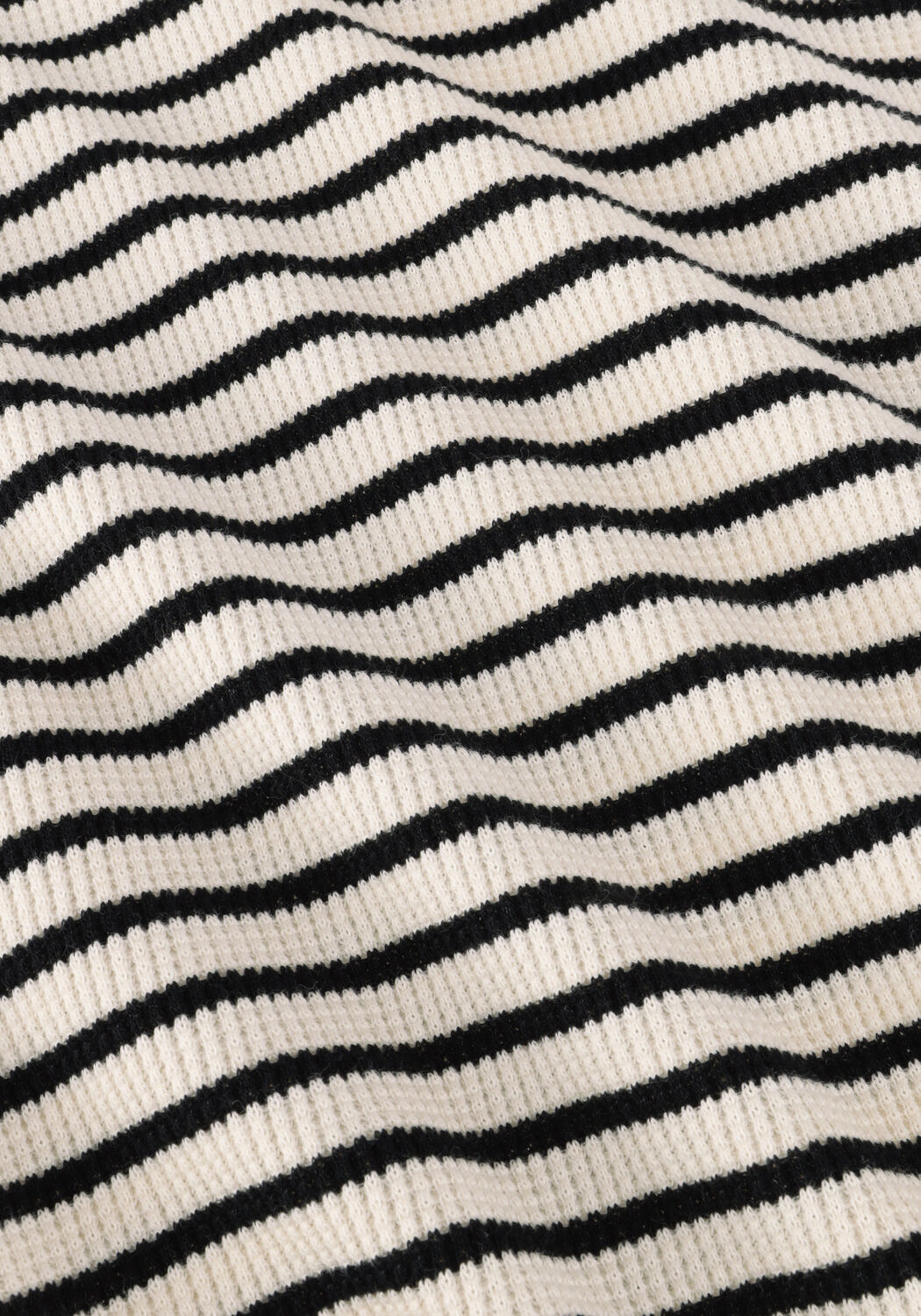 Zwarte SUMMUM T-shirt BOXY TOP STRIPE WAFFLE - large