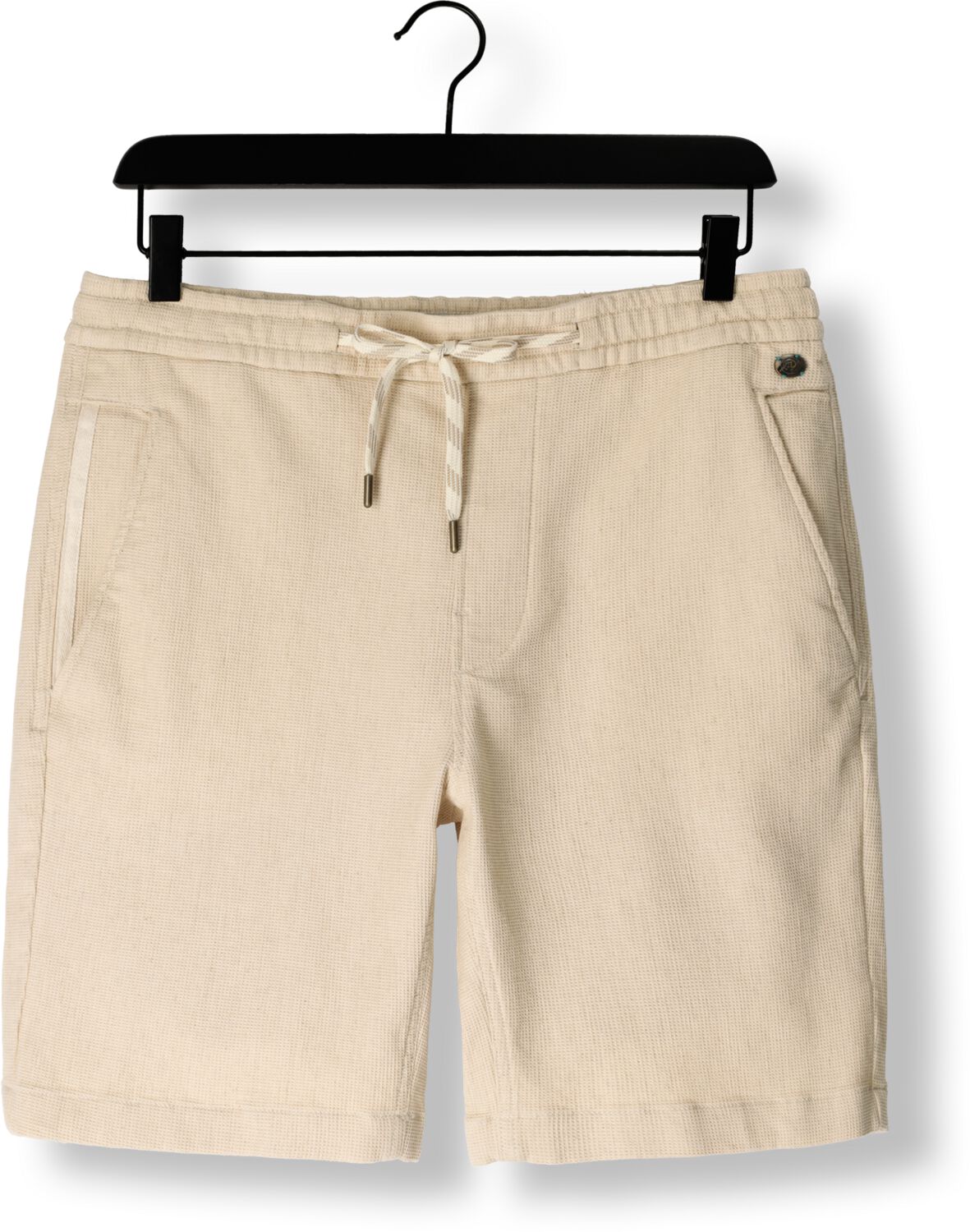 CAST IRON Heren Broeken Chino Shorts Waffle Structure Beige