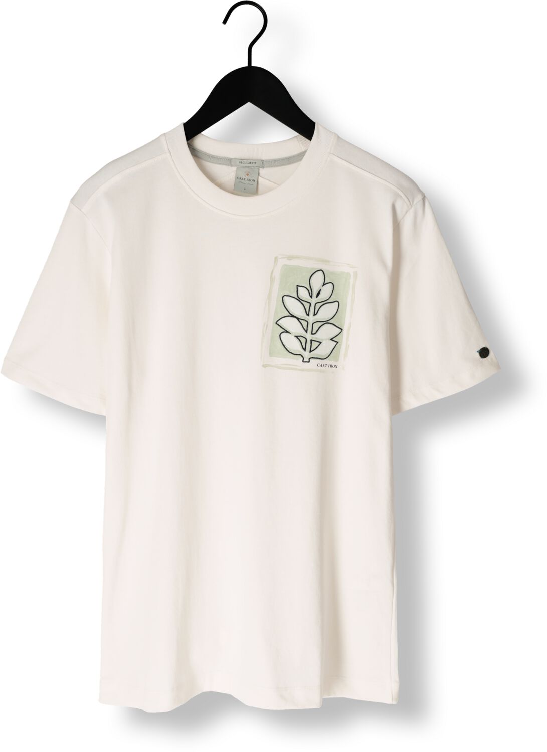 CAST IRON Heren Polo's & T-shirts Regular Fit Single Jersey Ca Wit
