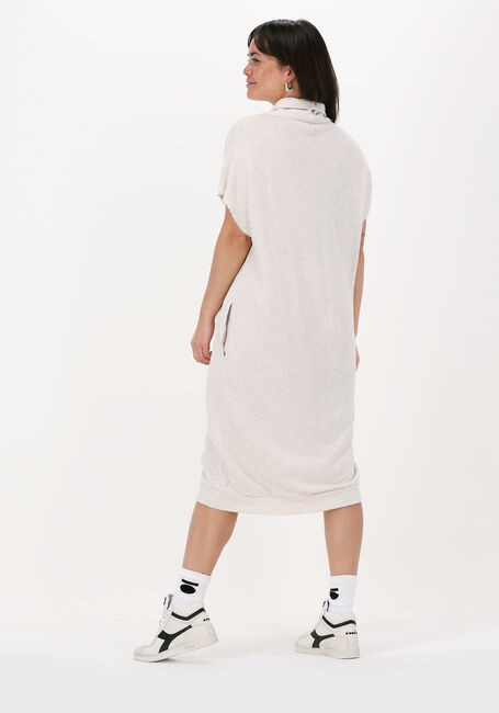 Witte 10DAYS Midi jurk SHAWL COLLAR SWEAT DRESS - large