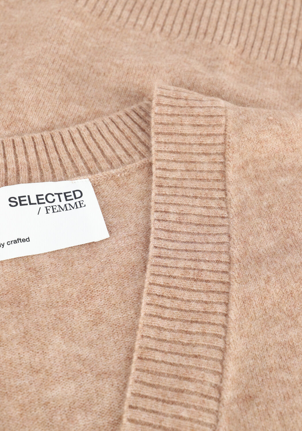 Beige SELECTED WOMEN Spencer SLFNOVAH KNIT VEST B - large