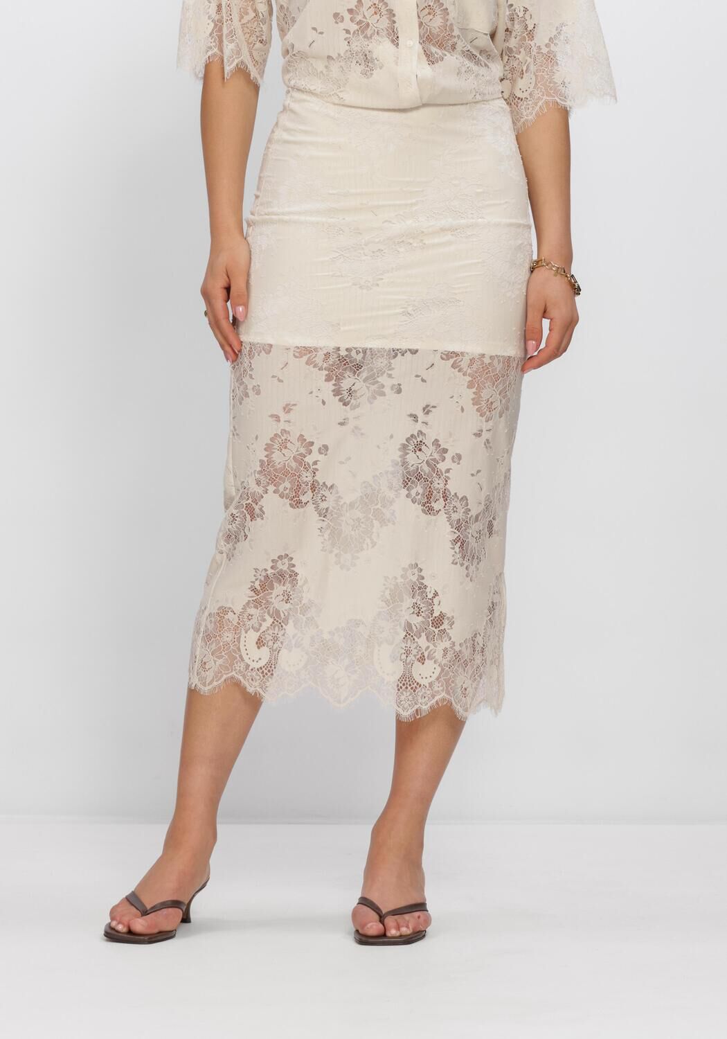 Beige EDITED Rokken SHARON SKIRT - large