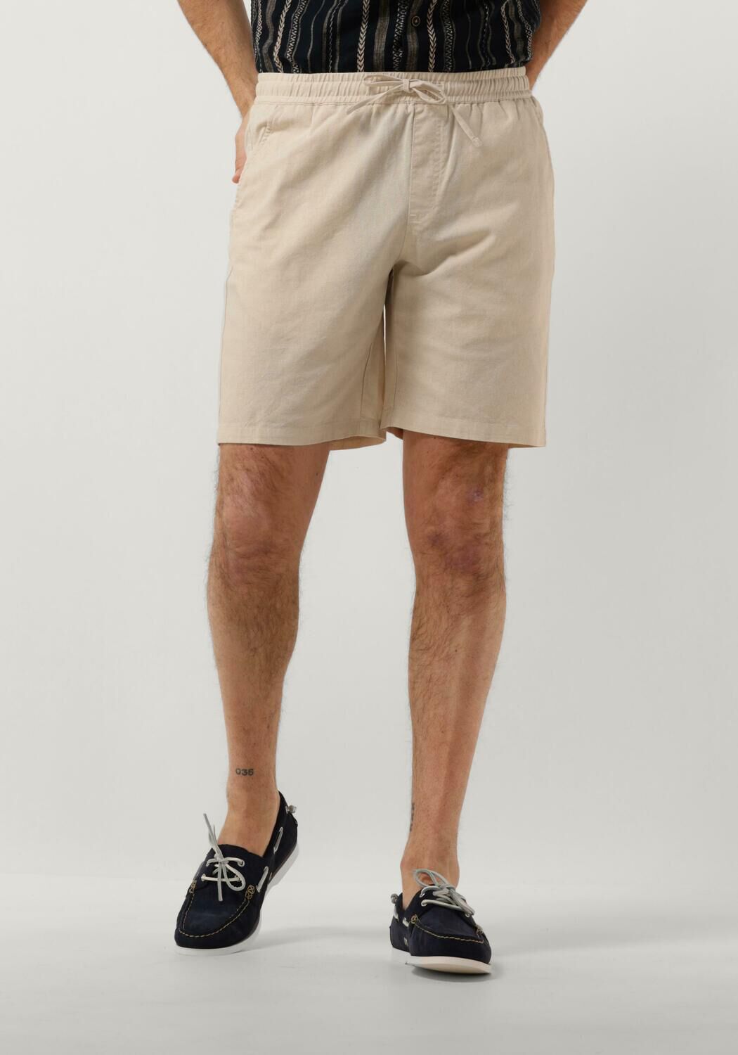 ANERKJENDT Heren Broeken Aklt James Cot linen Ela Shorts Zand