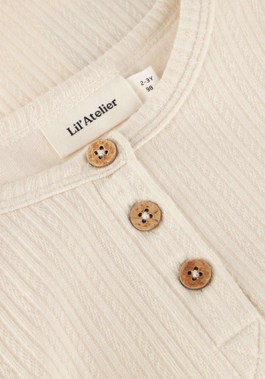 Ecru LIL' ATELIER T-shirt NMFFLEURA SS SLIM TOP LIL - large