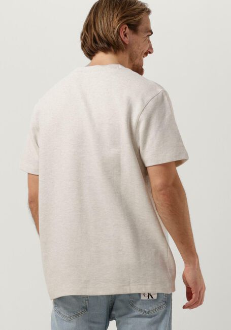 Witte CALVIN KLEIN T-shirt ARCHIVAL MONOLOGO WAFFLE TEE - large