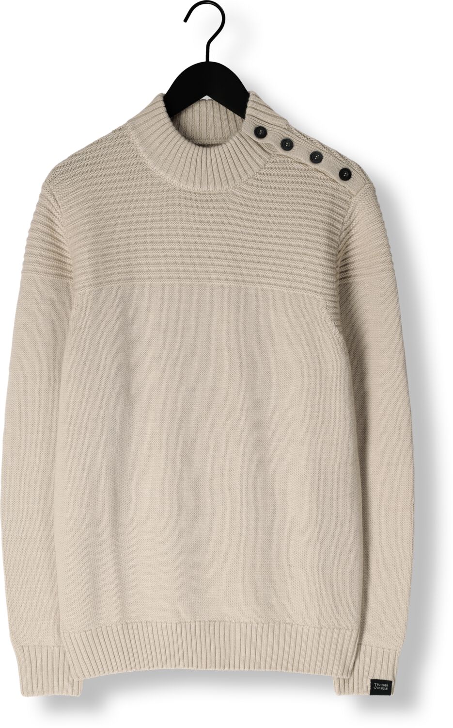BUTCHER OF BLUE Heren Truien & Vesten Morris Mock Btn Beige