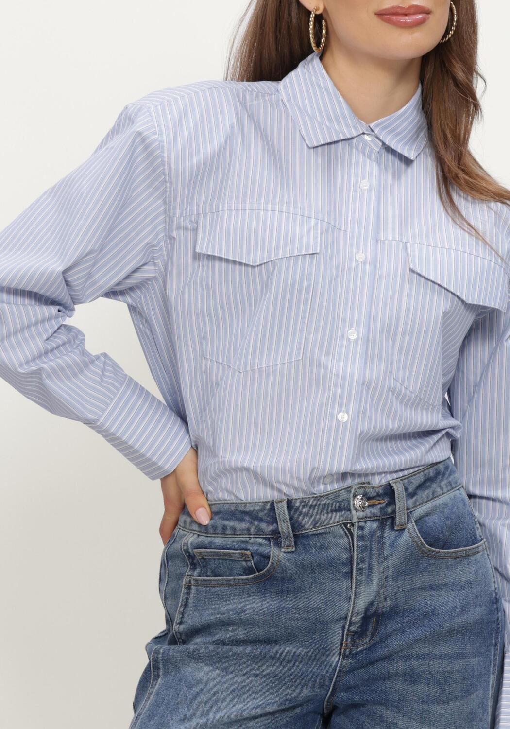 NOTRE-V Dames Blouses Nv-ingrid Lichtblauw