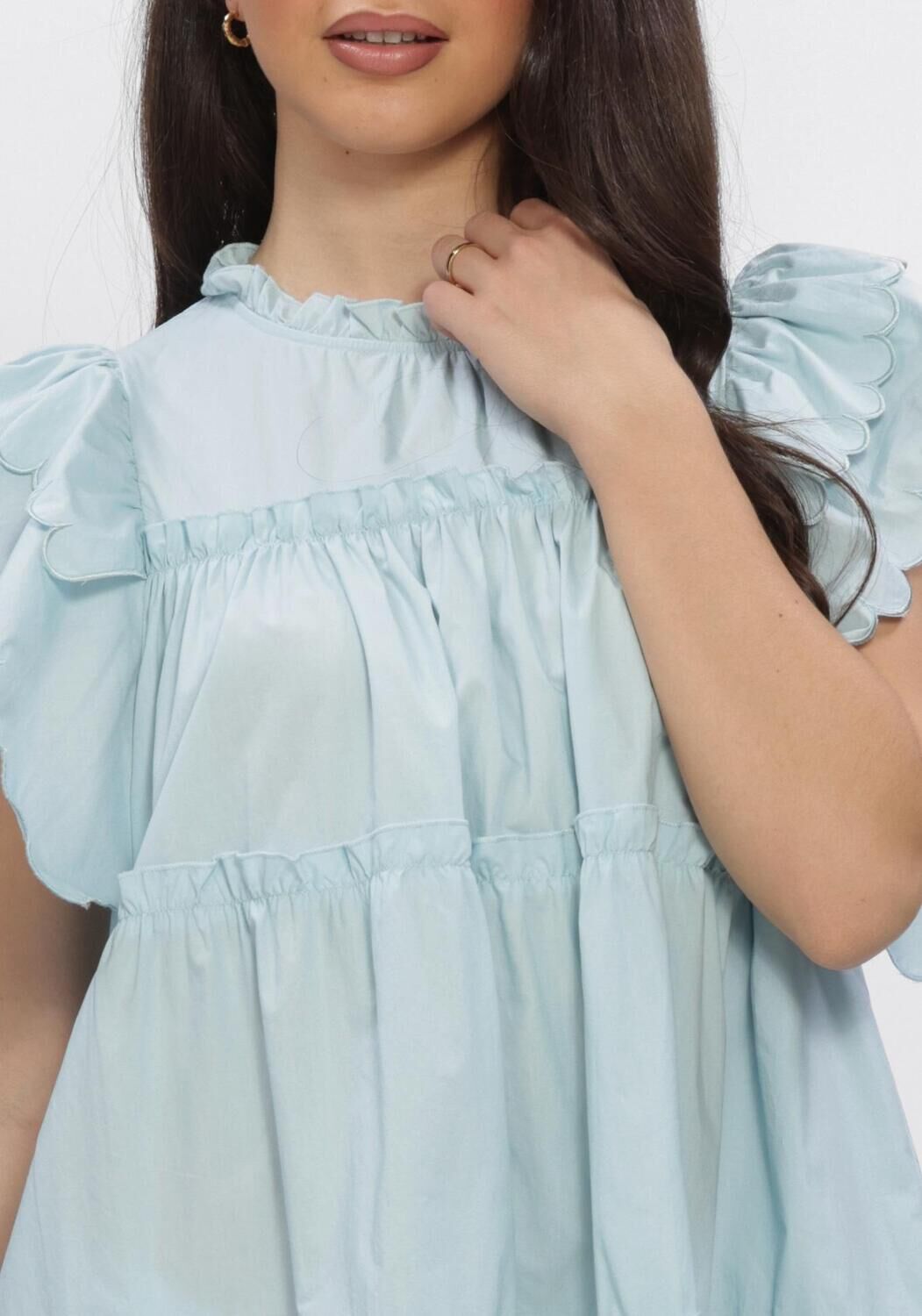 Blauwe OBJECT Mini jurk OBJHOPE S/L DRESS - large