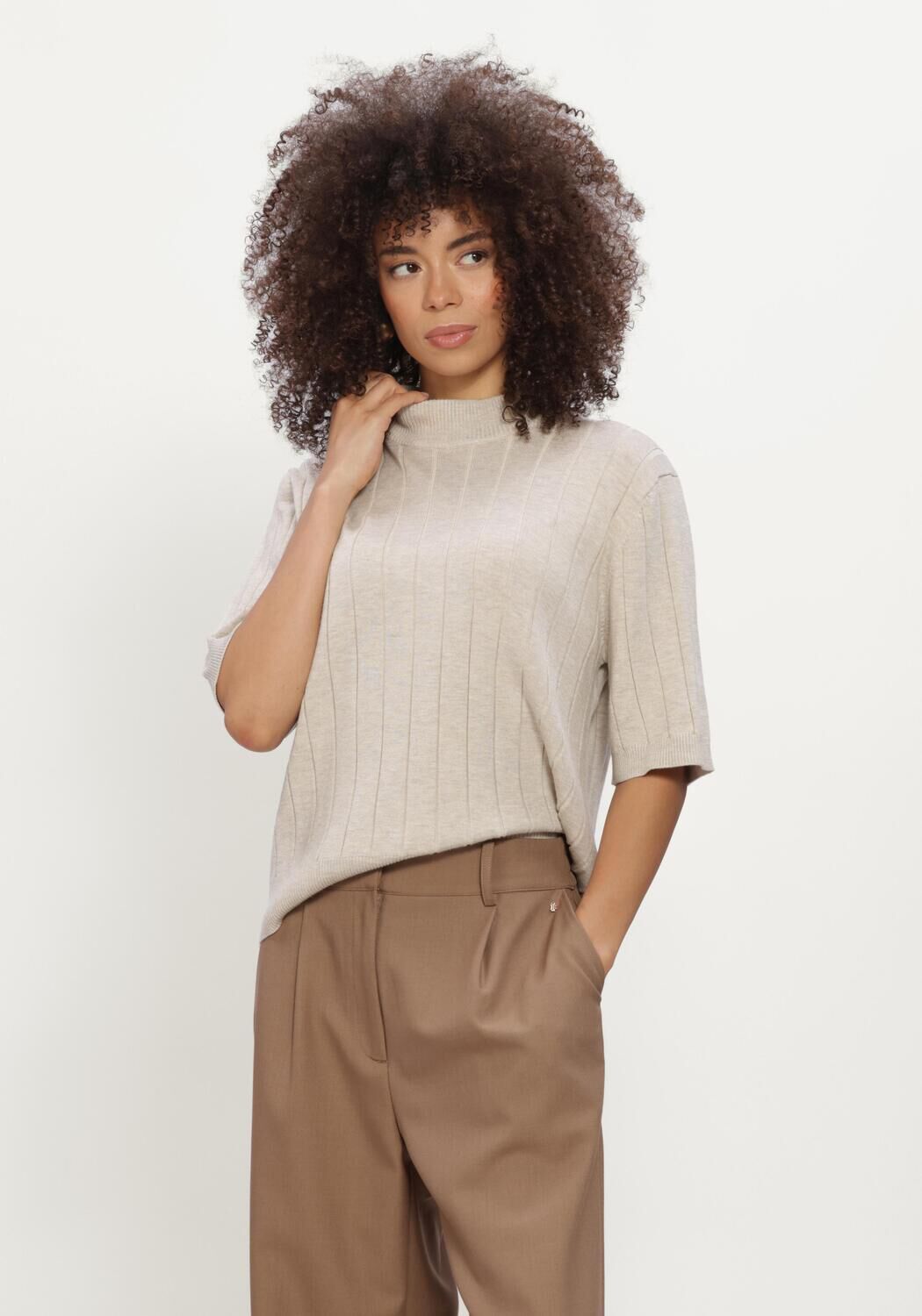 Zand BRUUNS BAZAAR Truien/vesten ANEMONEBBGLADY KNIT - large