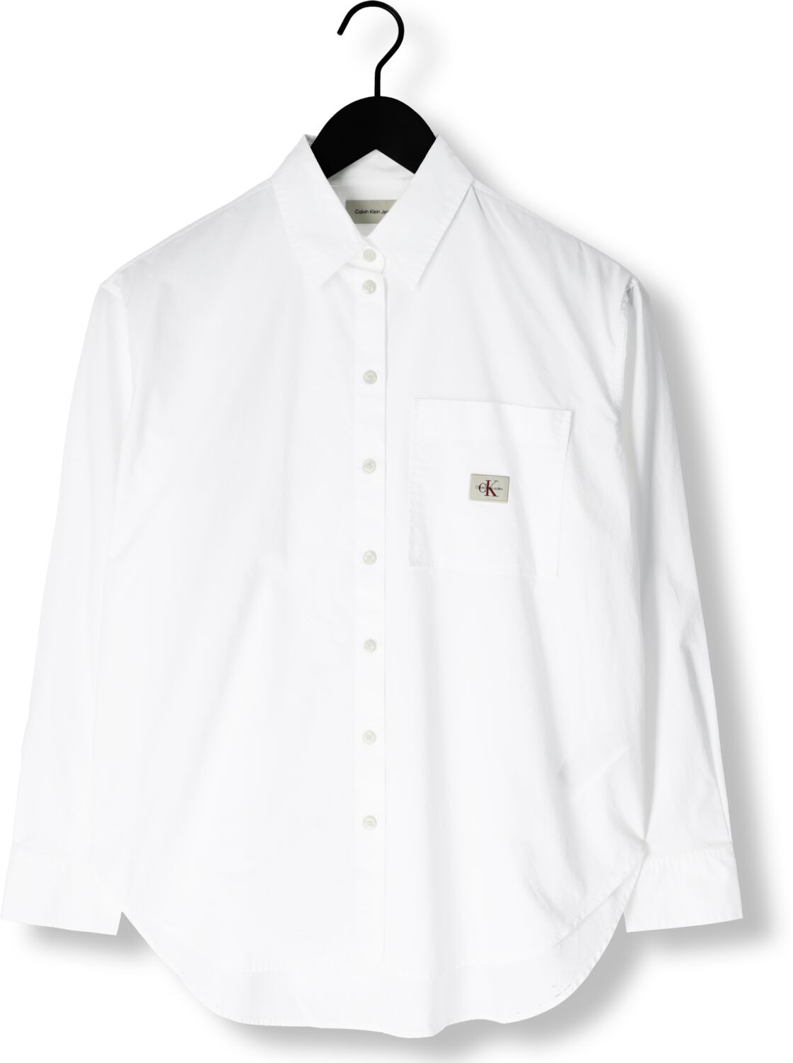 CALVIN KLEIN Dames Blouses Woven Label Relaxed Shirt Wit