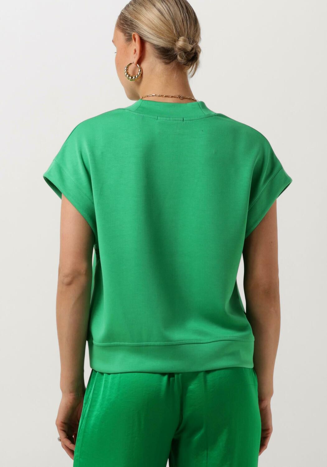 SCOTCH & SODA Dames Truien & Vesten V-neck Sleeveless Modal Sweatshirt Groen