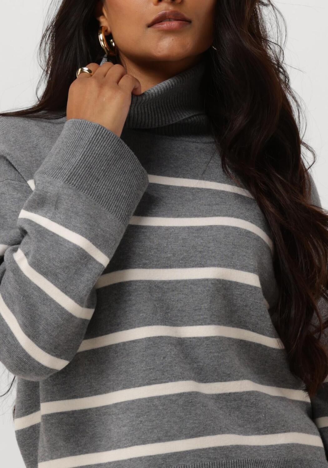 SELECTED FEMME Dames Truien & Vesten Slfkamma Ls Knit Roll Neck Grijs