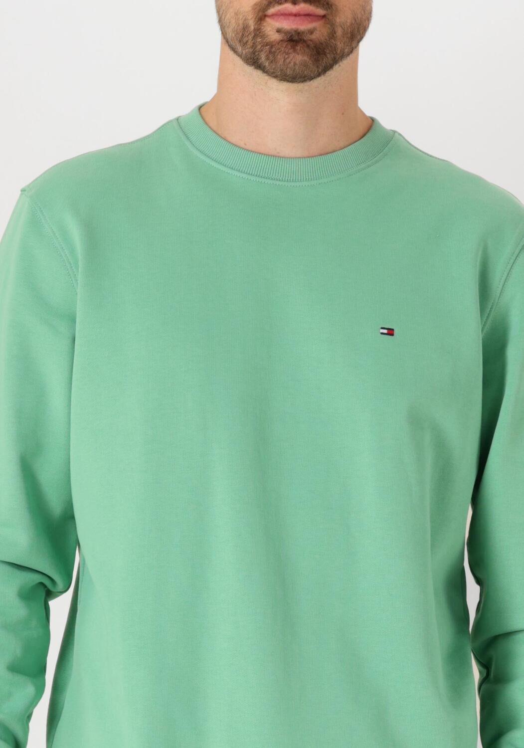 TOMMY HILFIGER Heren Truien & Vesten Essential Terry Crewneck Groen