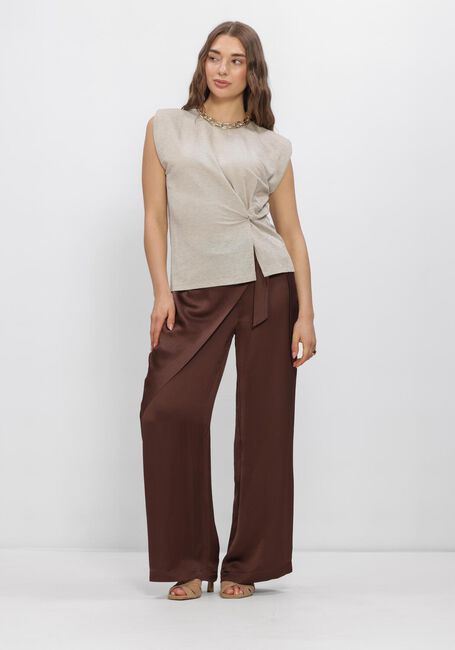 Khaki SUMMUM Tops & T-shirts TOP LINEN LOOK - large