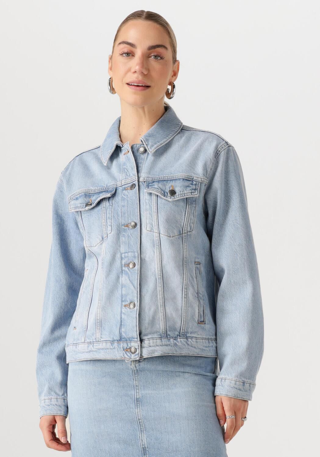 OBJECT Dames Jassen Objellen Re Denim Jacket Lichtblauw