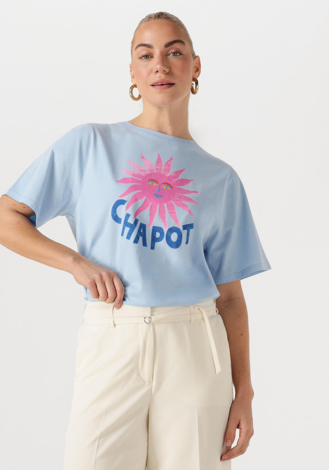FABIENNE CHAPOT Dames Tops & T-shirts Fay T-shirt Lichtblauw