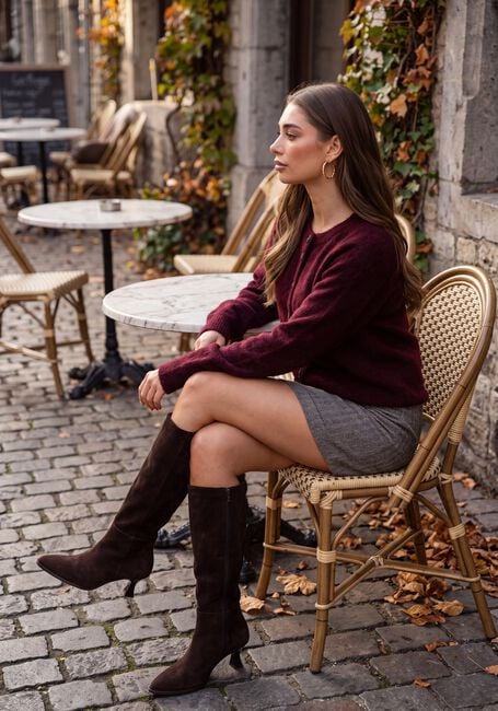 Bordeaux Y.A.S. Vest YASJOHI LS WOOL BLEND CARDIGAN - large