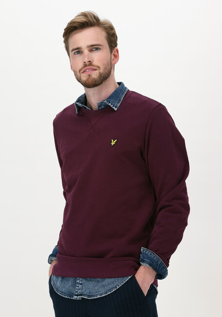 Bordeaux LYLE & SCOTT Trui CREW NECK SWEATSHIRT - large