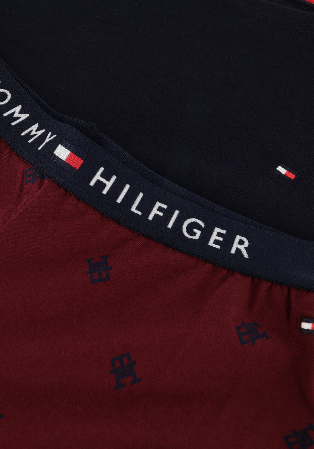 Blauwe TOMMY HILFIGER UNDERWEAR Pyjama's LS JERSEY SET PRINT - large