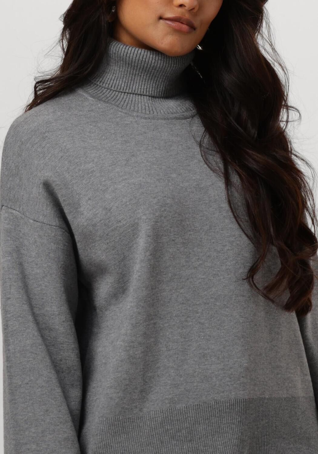SELECTED FEMME Dames Truien & Vesten Slfkamma Ls Knit Roll Neck Grijs
