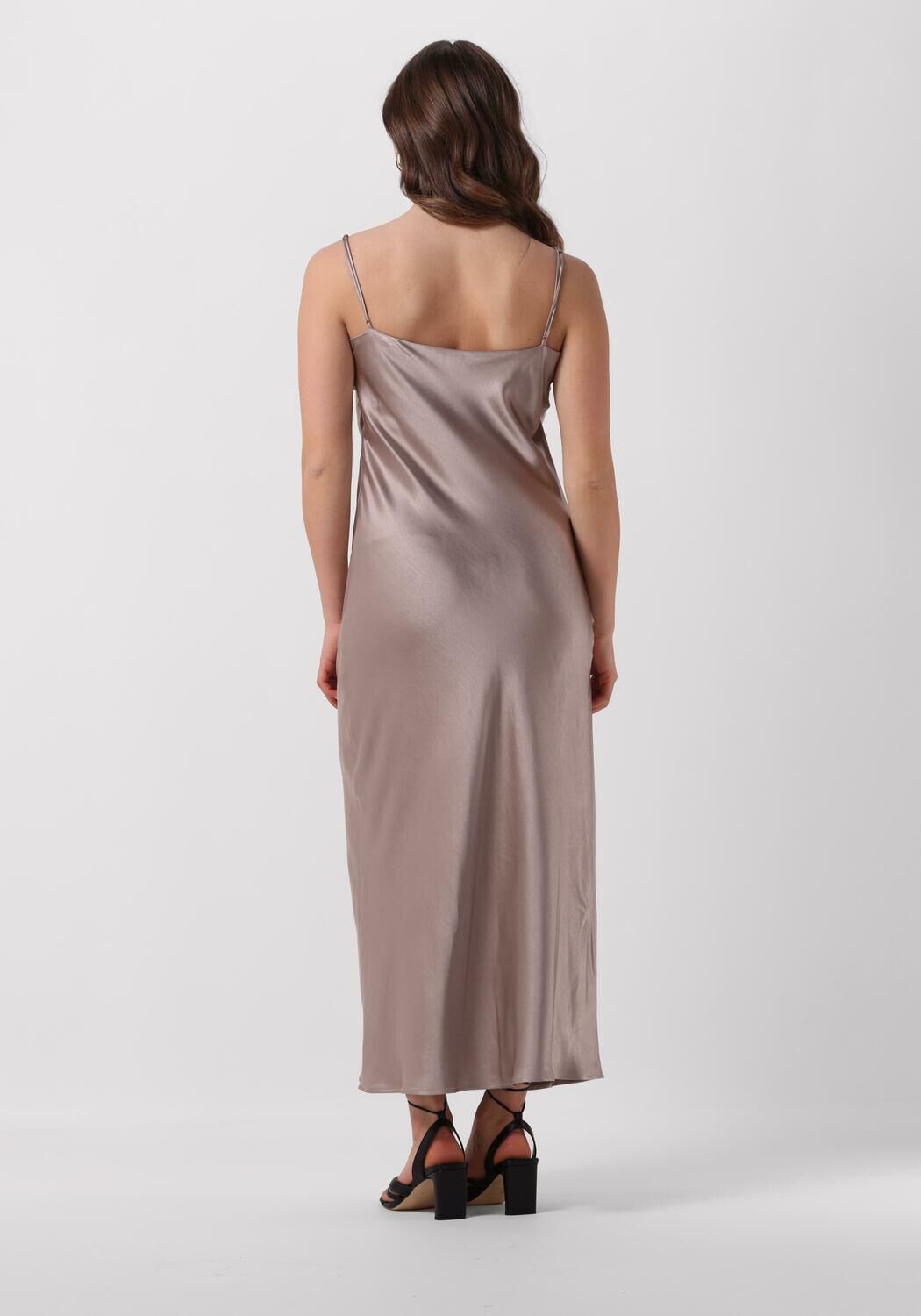 NOTRE-V Dames Jurken Satin Strap Dress Taupe