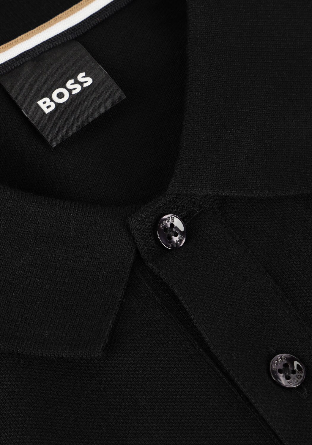 Zwarte BOSS BLACK Polo PALLAS - large