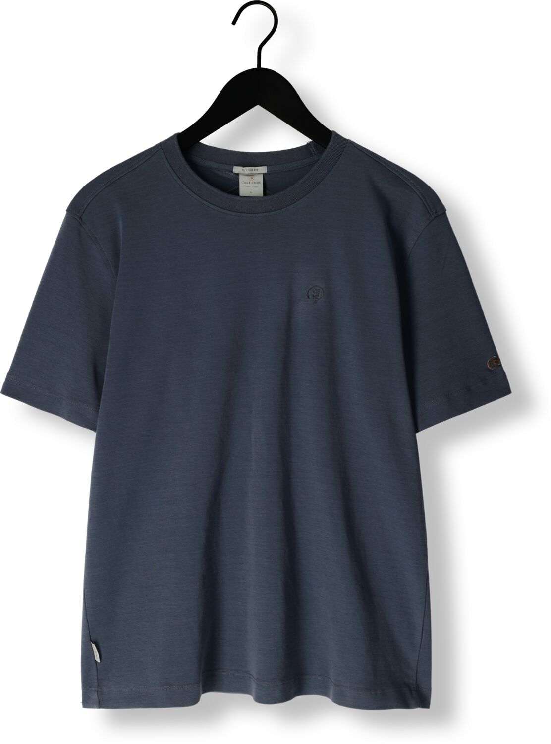 CAST IRON Heren Polo's & T-shirts Crewneck Regular Fit Interlock Essential Donkerblauw