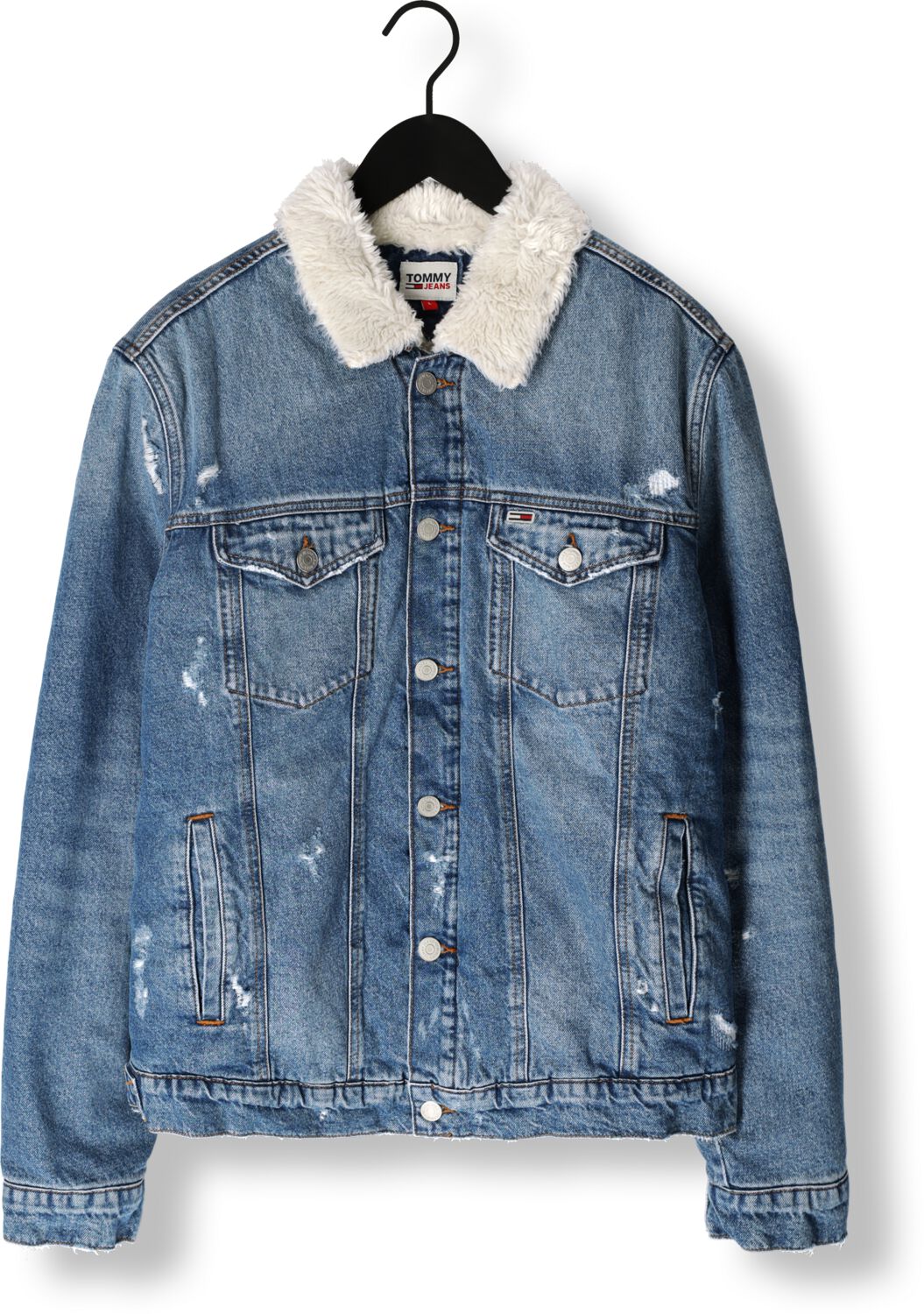 TOMMY JEANS Heren Jassen Teddy Trucker Jacket Blauw