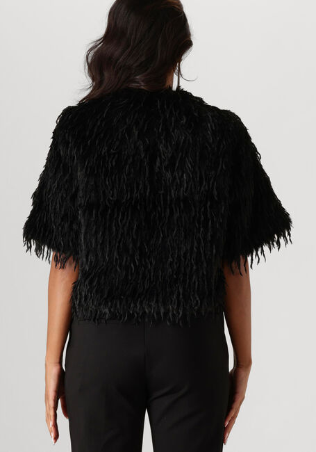 Zwarte SUMMUM Vest SHORTSLEEVE JACKET FAUX FEATHER FUR - large