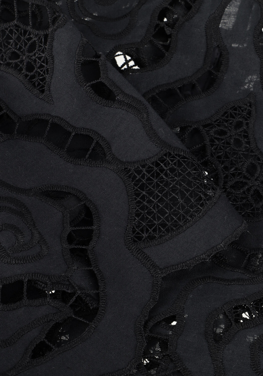 Zwarte NEO NOIR Top TRISHA BIG LACE BLOUSE - large