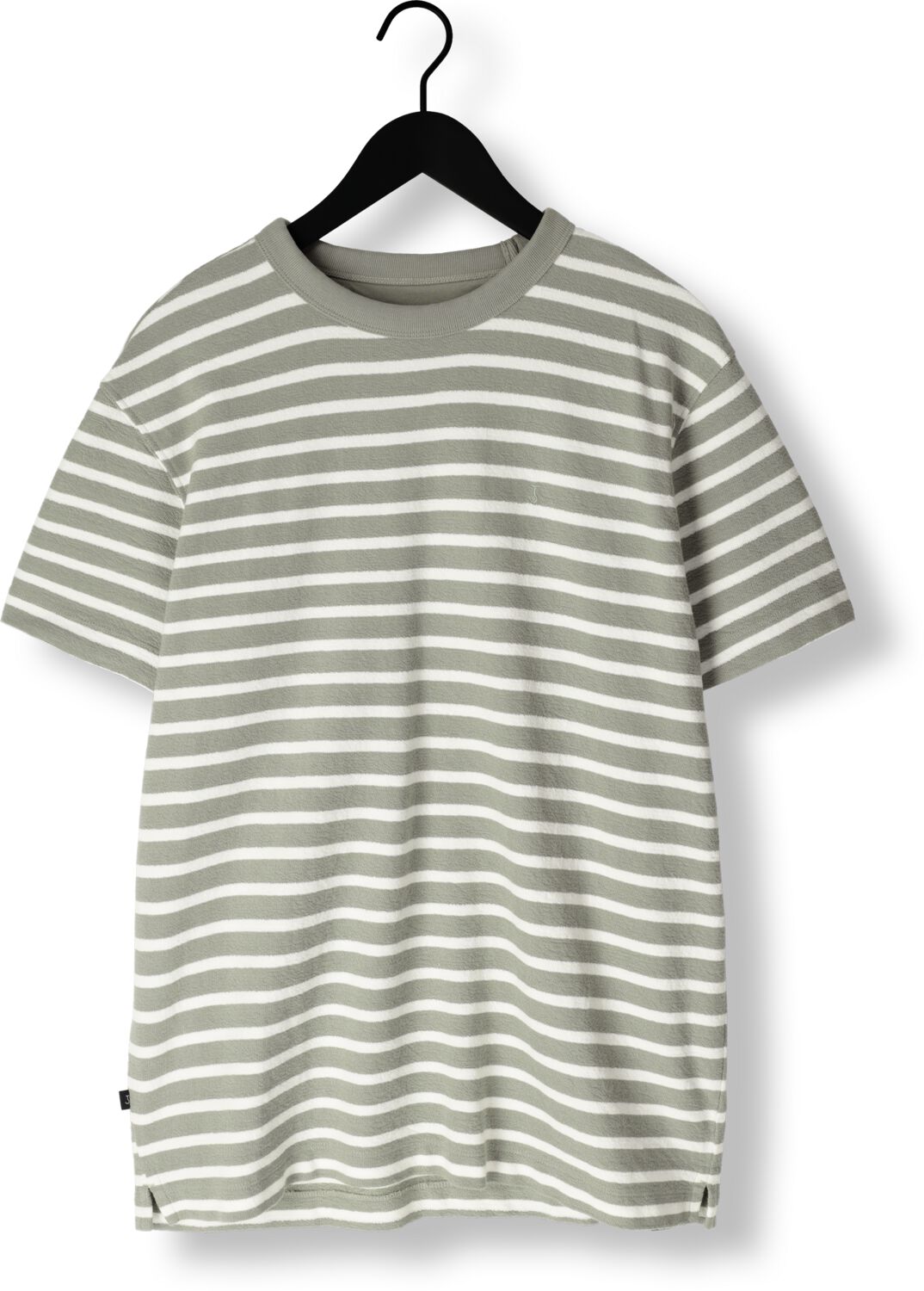 BUTCHER OF BLUE Heren Polo's & T-shirts Gaspard Loose Stripe Tee Groen