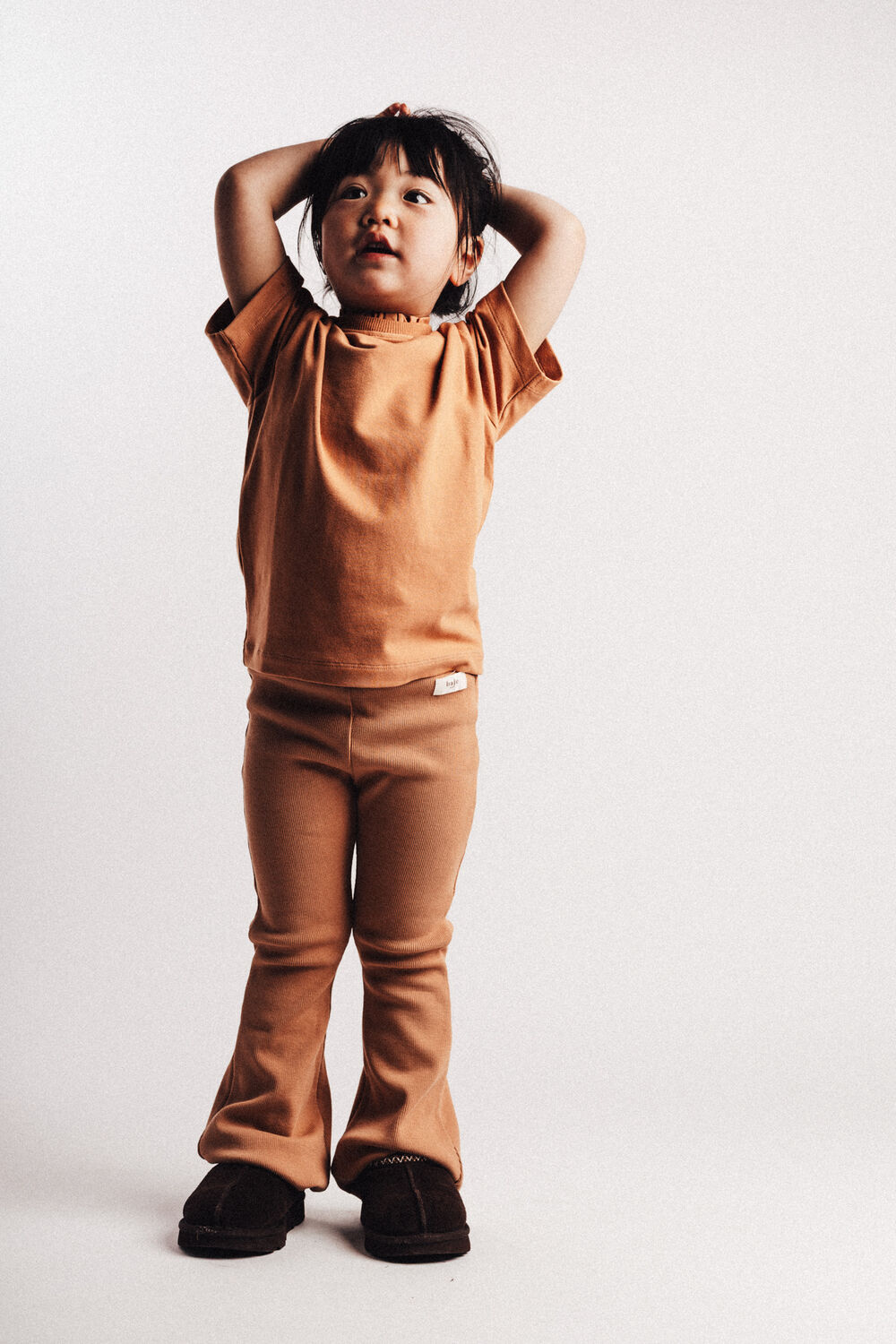 Camel BAJE STUDIO Flared broek SIERRA - large