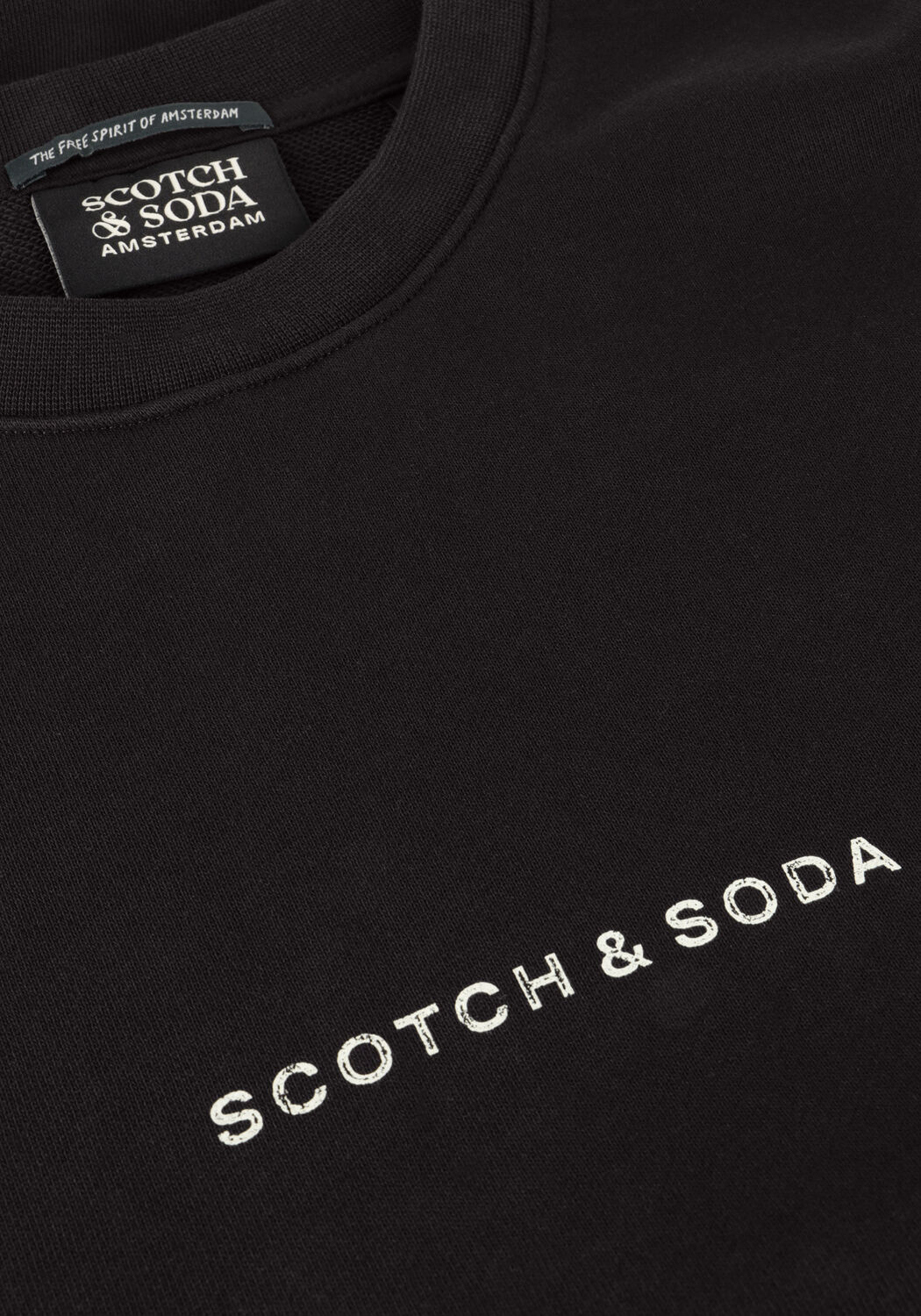 Zwarte SCOTCH & SODA Sweater LOGO FRONT CHEST SWEATSHIRT - large