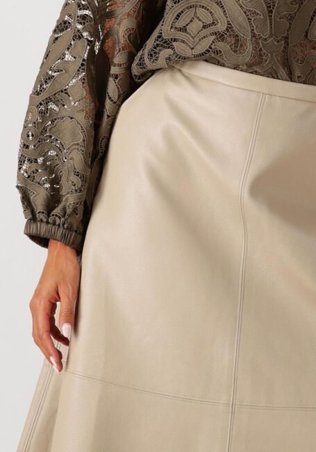 Beige SUMMUM Midirok SKIRT FAUX LEATHER - large