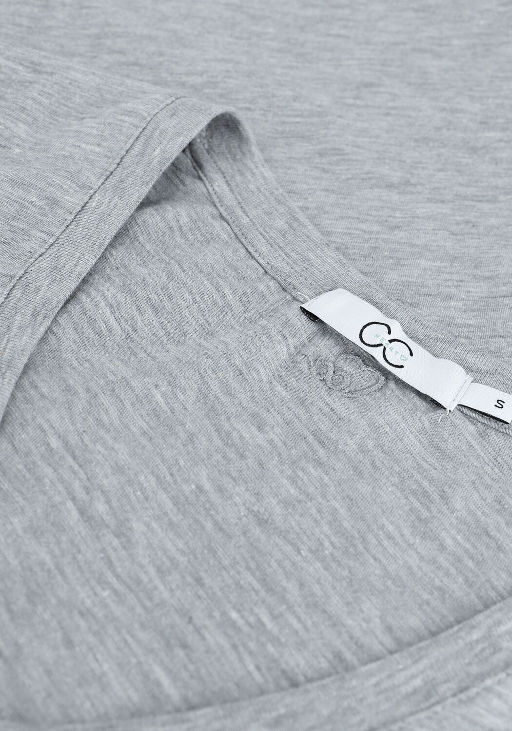 Grijze CC HEART T-shirt BASIC V-NECK TSHIRT - large