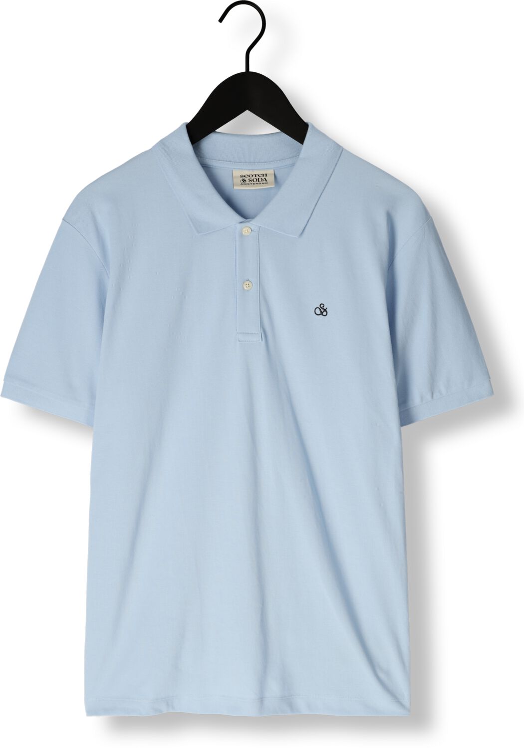 SCOTCH & SODA Heren Polo's & T-shirts Logo Pique Polo Blauw