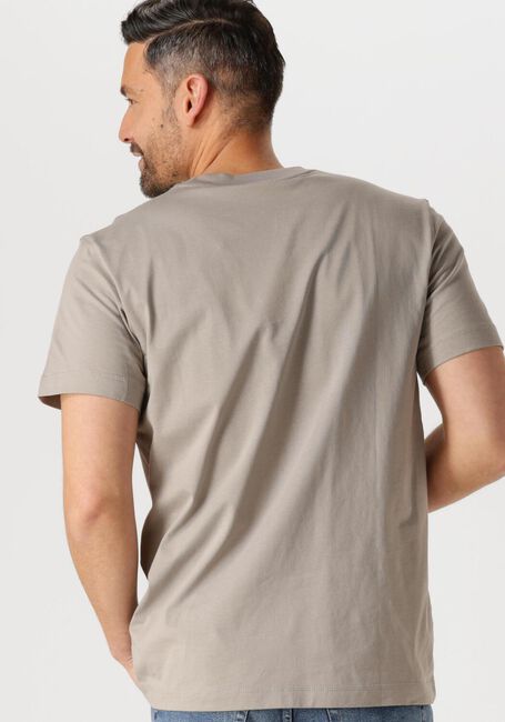 Beige CALVIN KLEIN T-shirt WOVEN LABEL REGULAR TEE - large