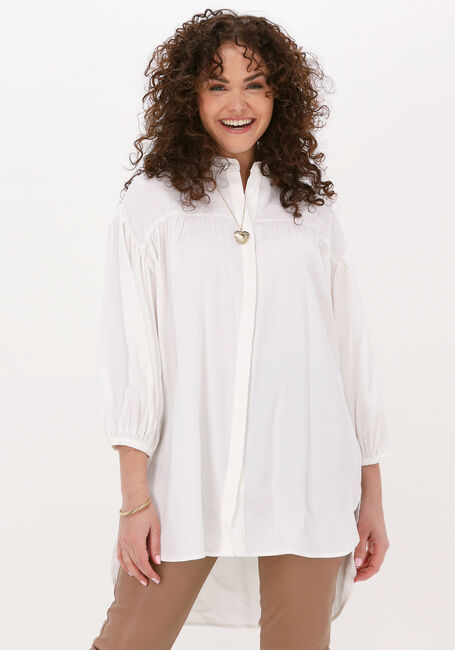 Gebroken wit SIMPLE Blouse WOVEN BLOUSE MARIN STRUC - large