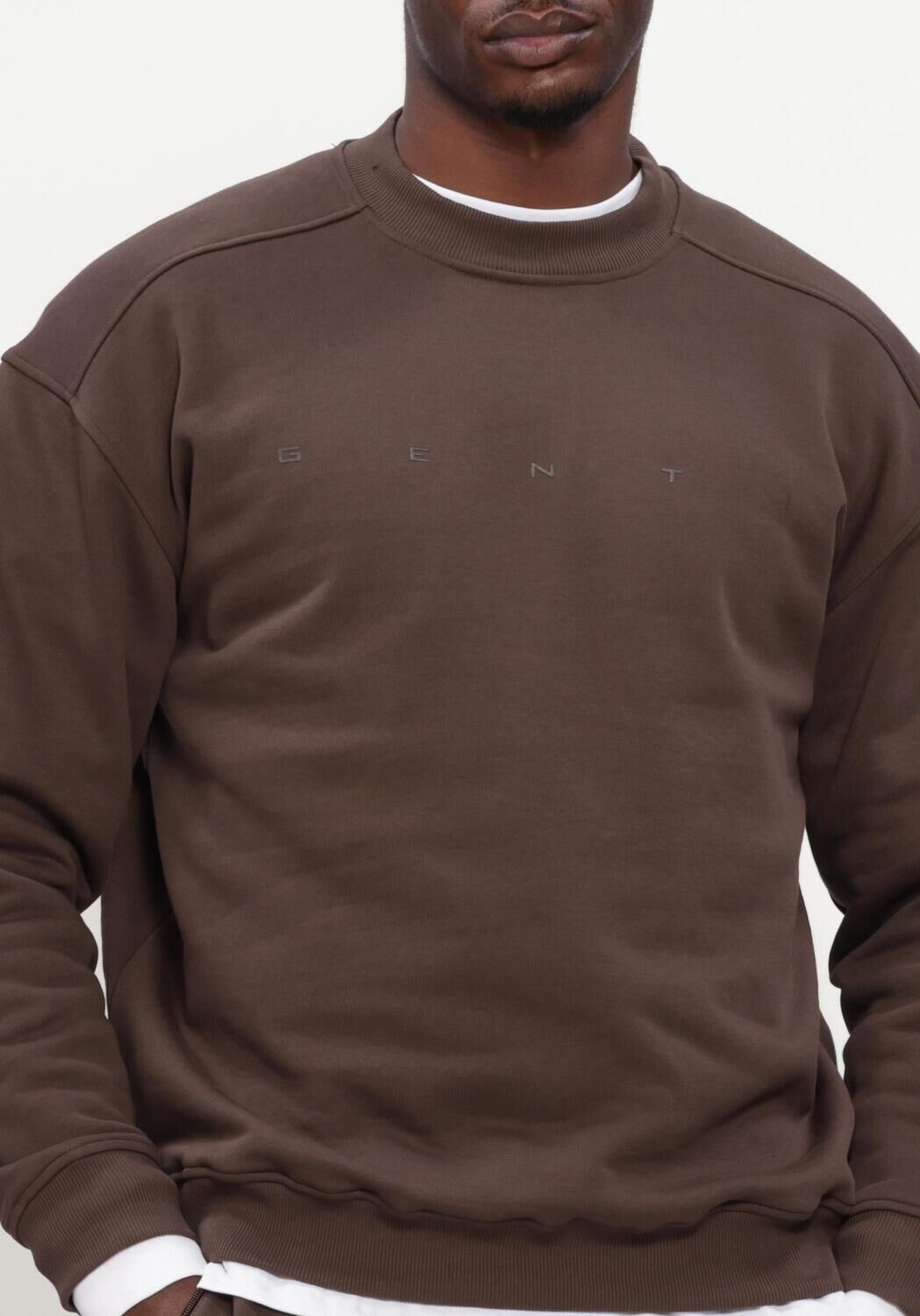 Bruine GENTI Truien/vesten SWEAT CREW - large