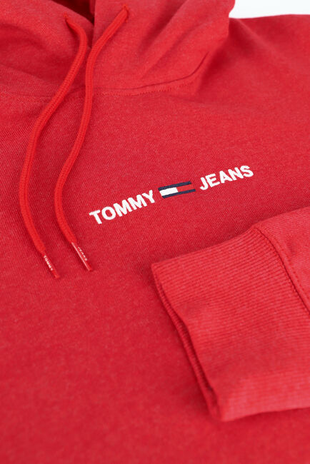 Rode TOMMY JEANS Sweater TJM STRAIGHT LOGO HOODIE - large