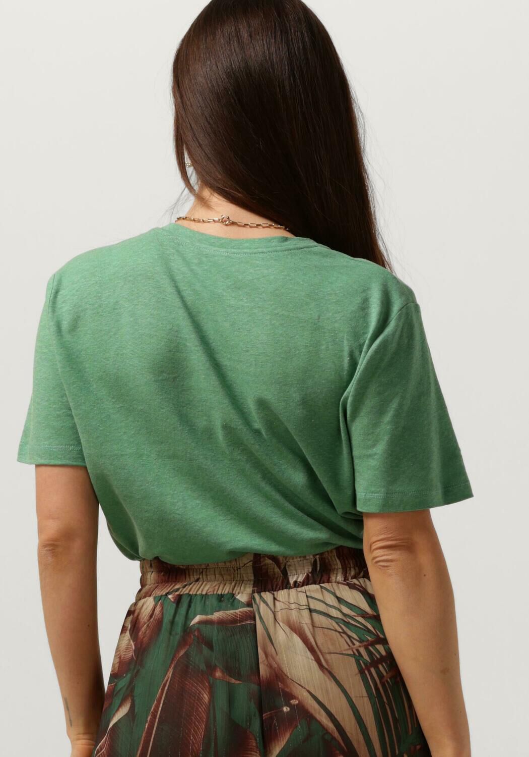 ACCESS Dames Tops & T-shirts Short-sleeve V Blouse Groen