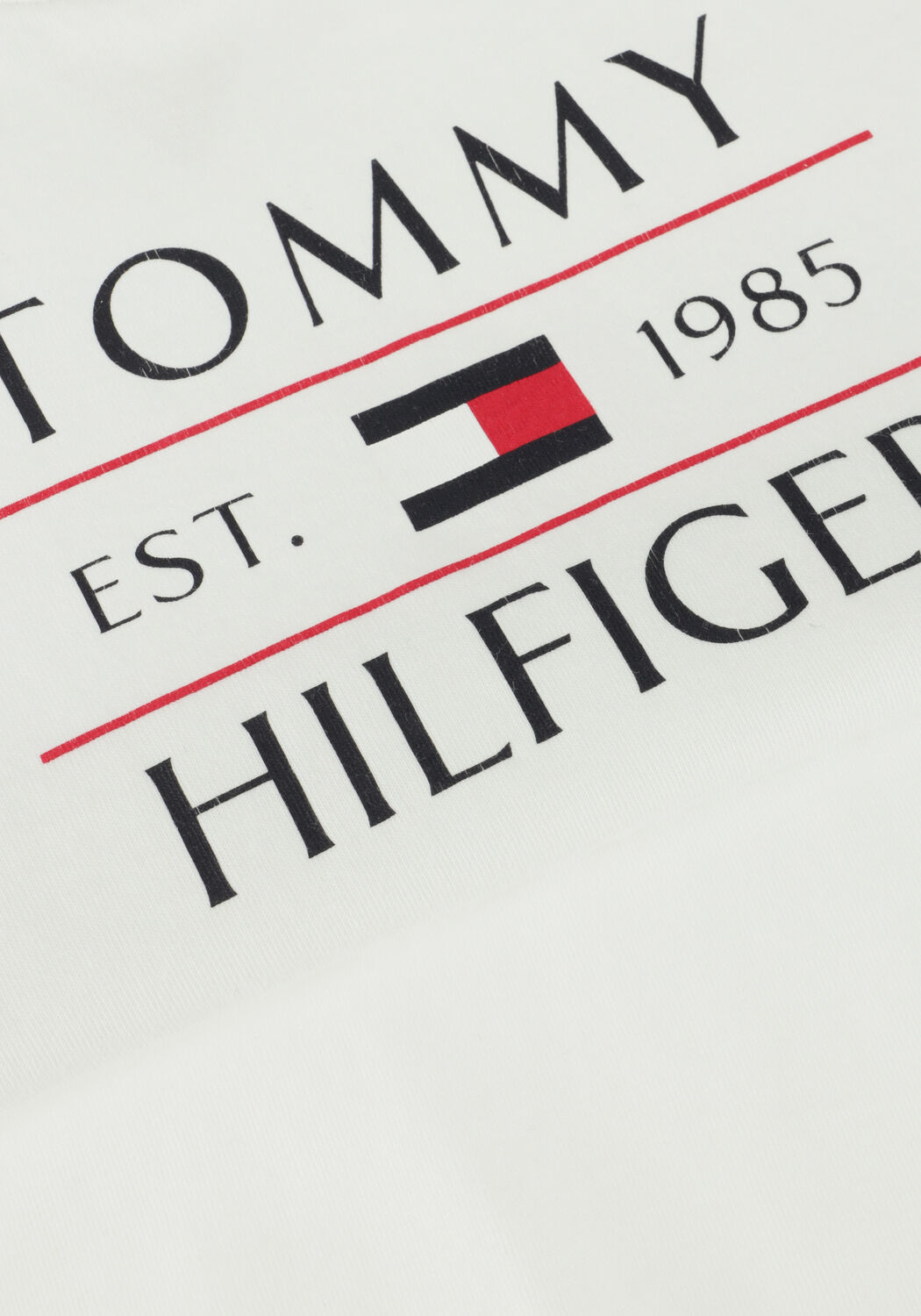 TOMMY HILFIGER Jongens Polo's & T-shirts Tommy Flag Hilfiger Reg Tee Ss Wit