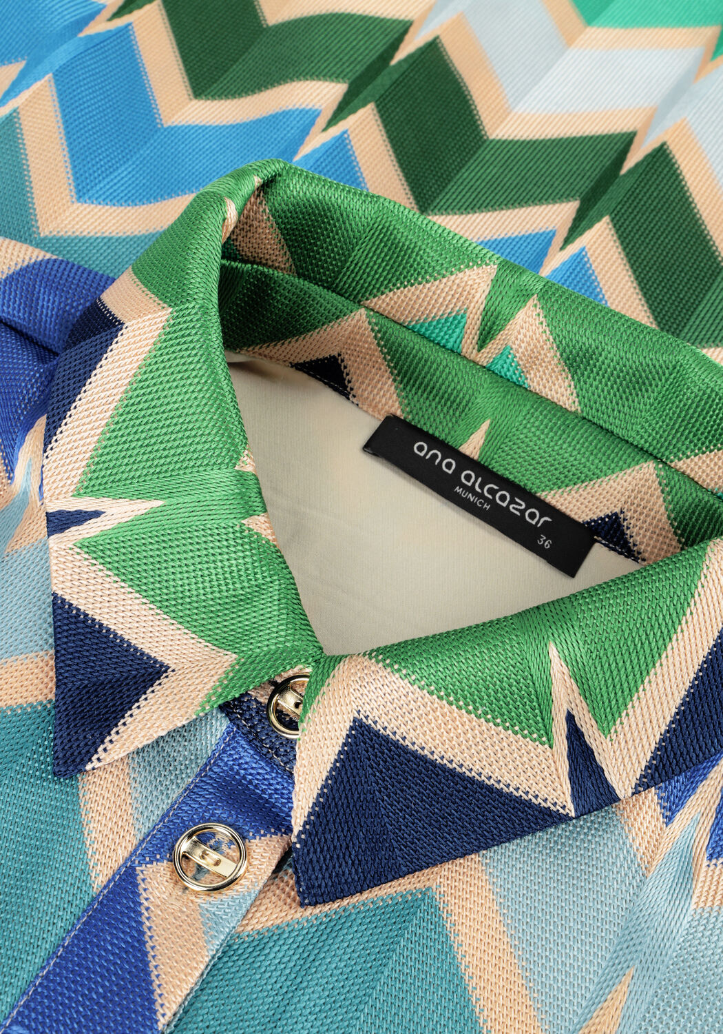 Blauwe ANA ALCAZAR Midi jurk SHIRT MIDI DRESS - large